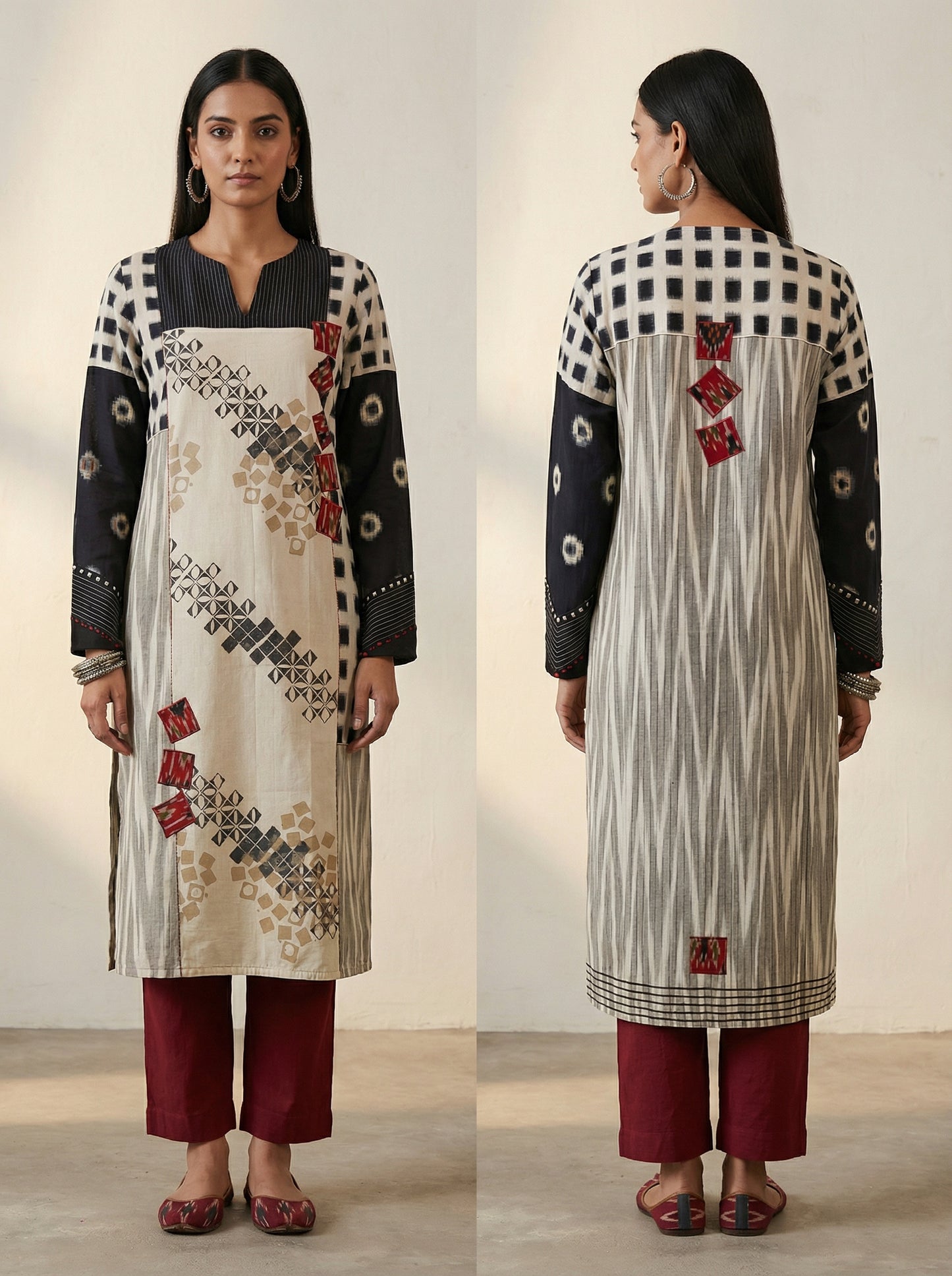 Semi Stitched Cotton Kurta