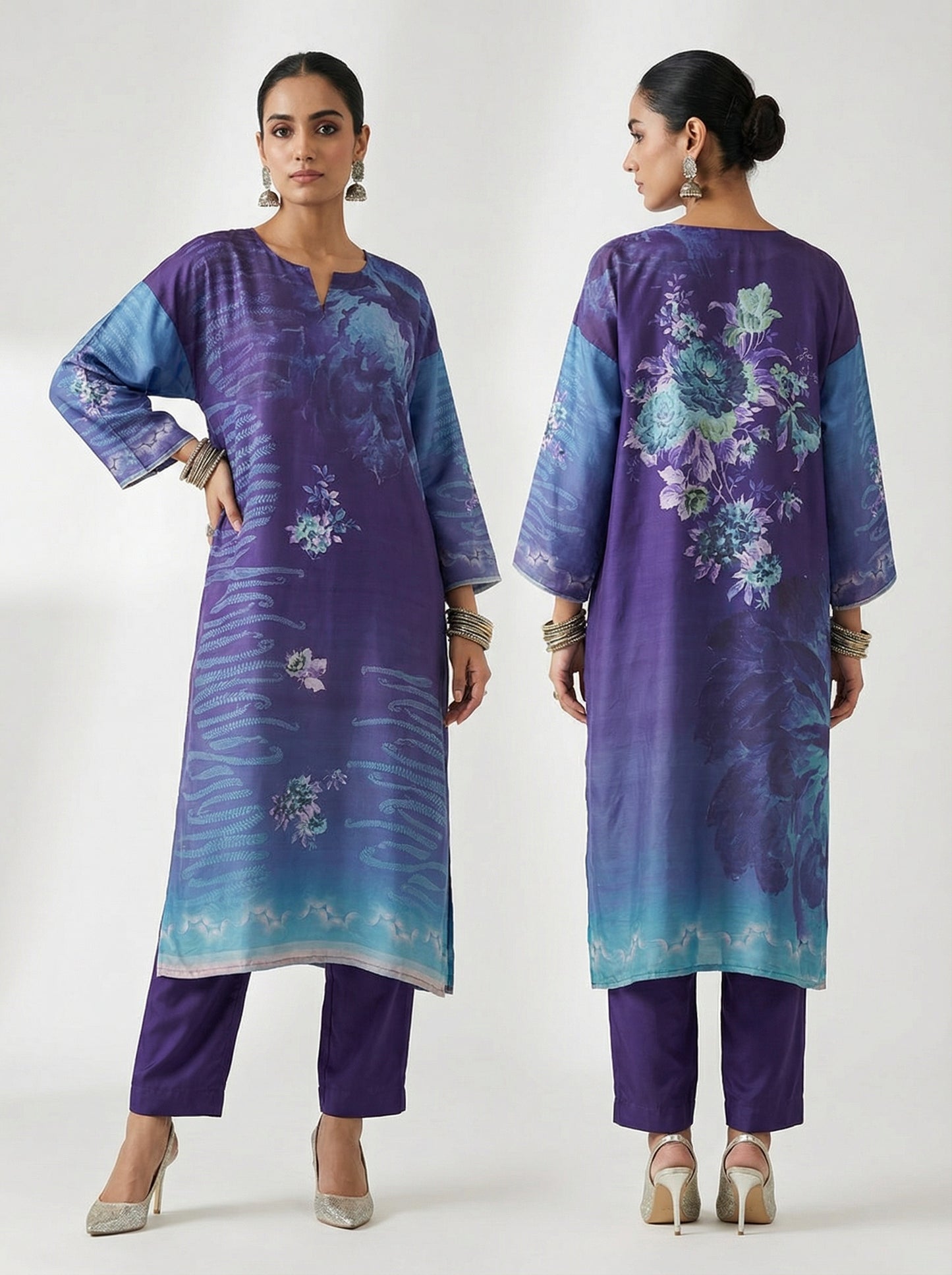 Semi Stitched Casual Chanderi Kurta