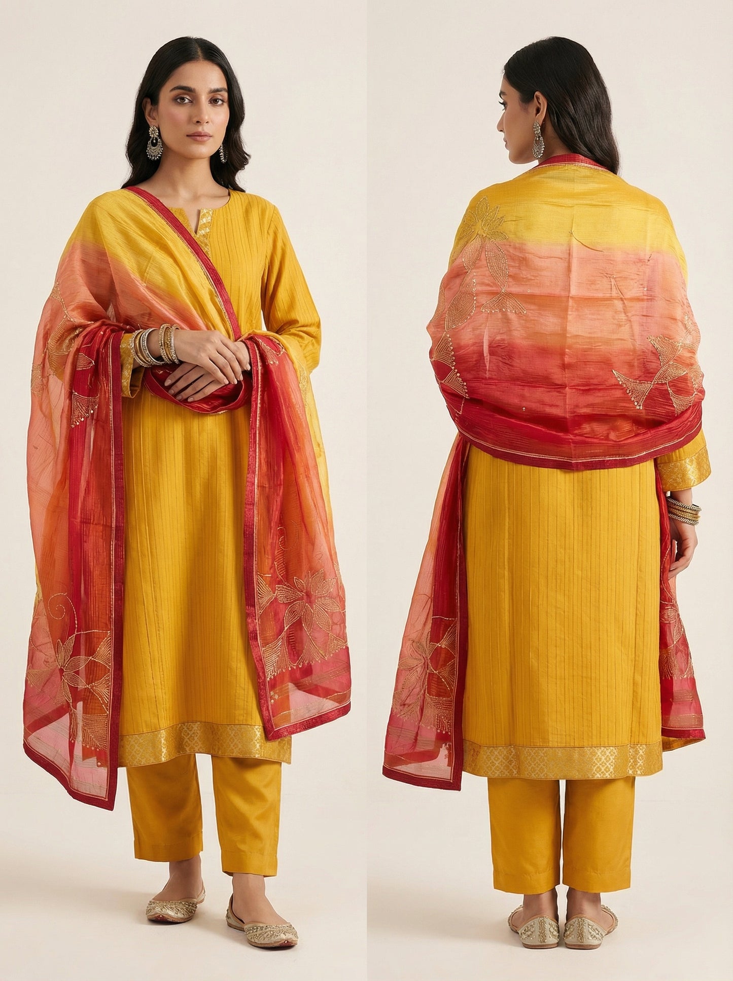 Semi Stitched Formal Chanderi Suitset