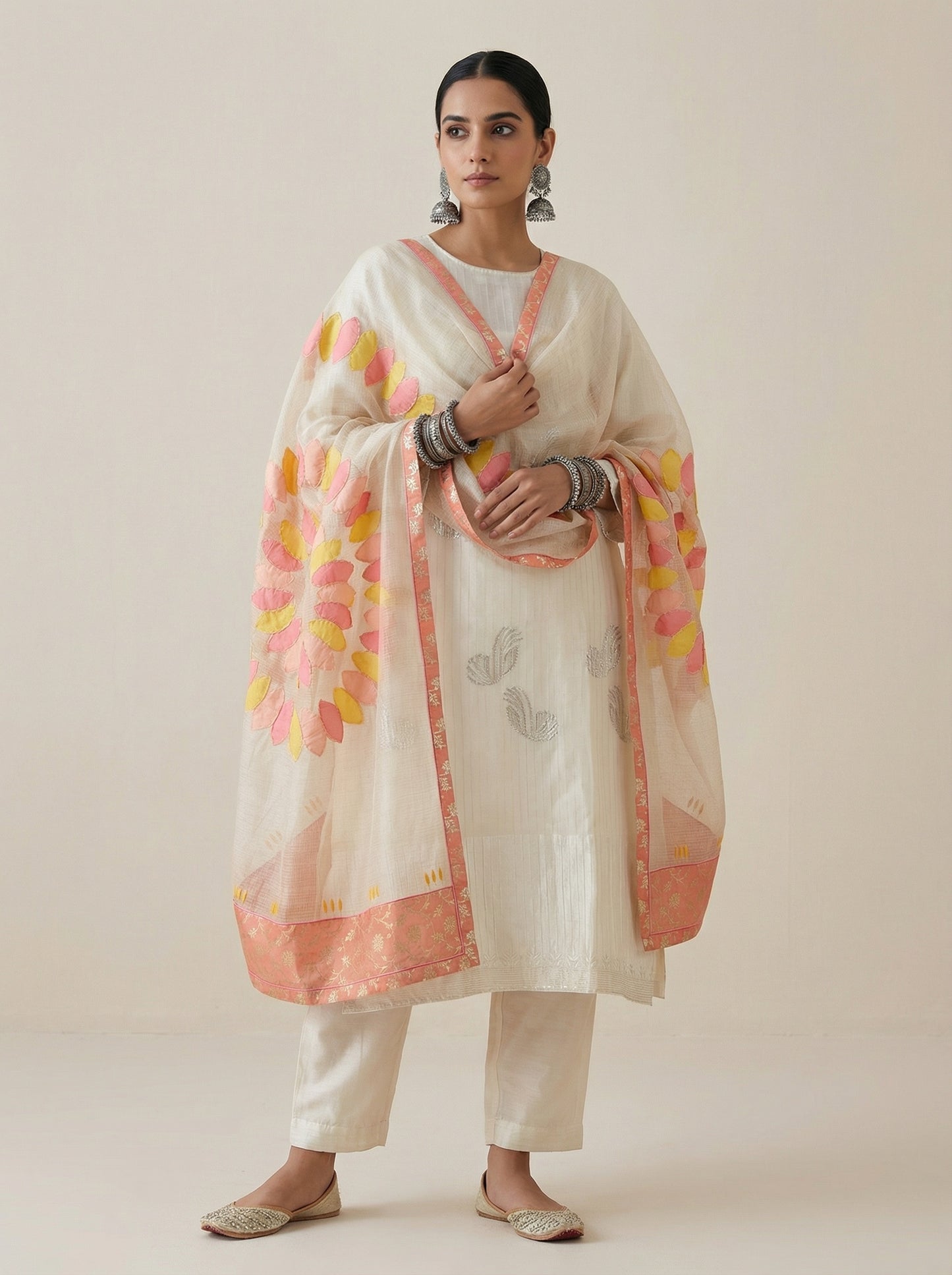 Semi Stitched Formal Chanderi Suitset