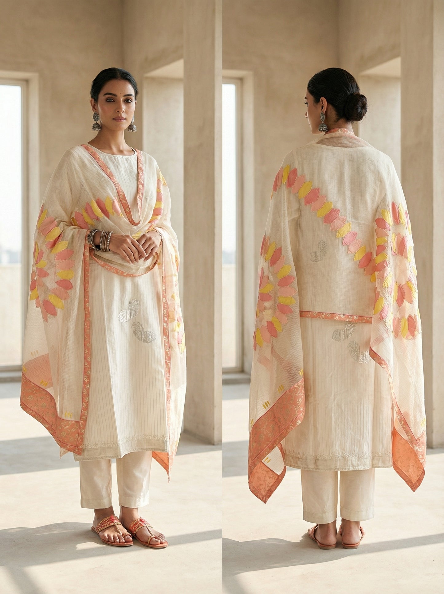Semi Stitched Formal Chanderi Suitset