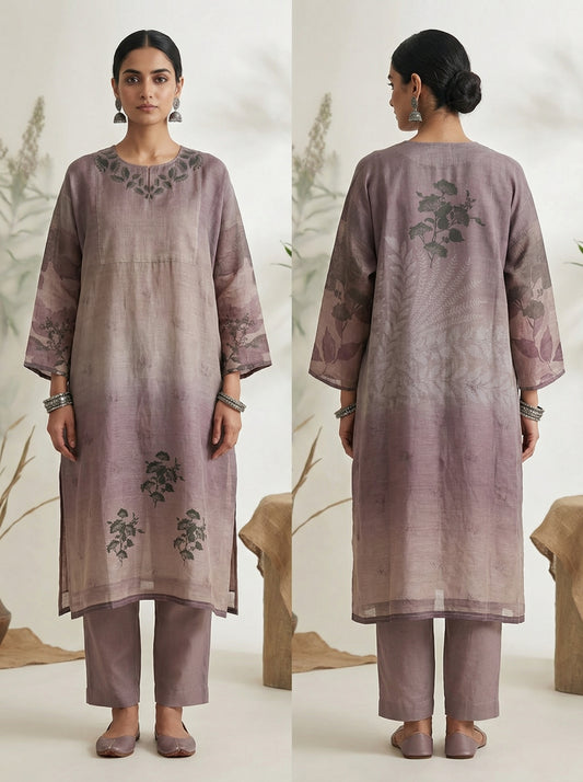 Semi Stitched Casual Kota Linen Kurta
