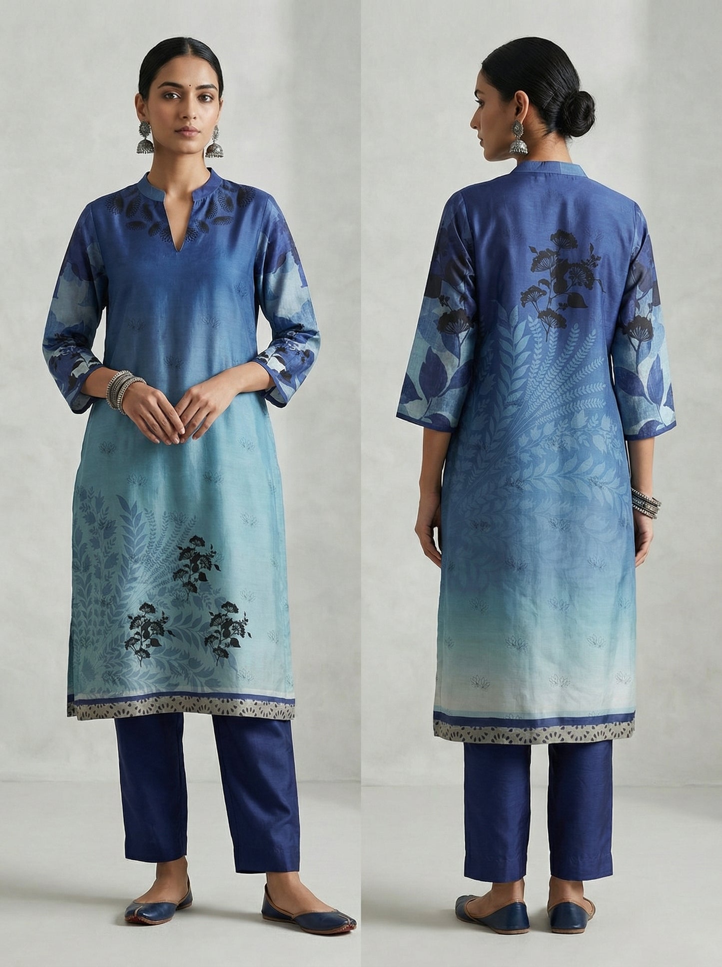 Stitched Casual Chanderi Kurta