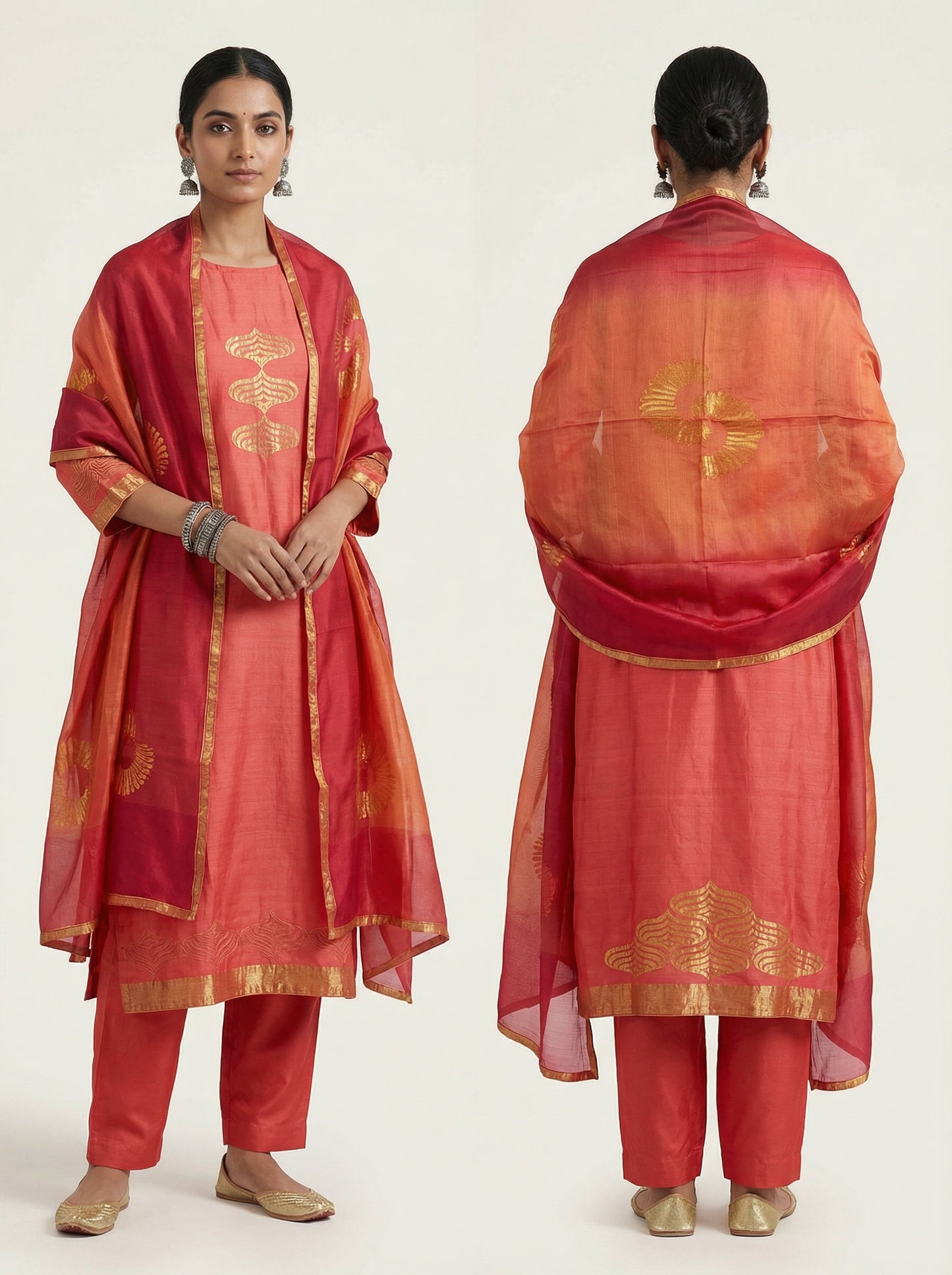 Semi Stitched Formal Chanderi Suitset