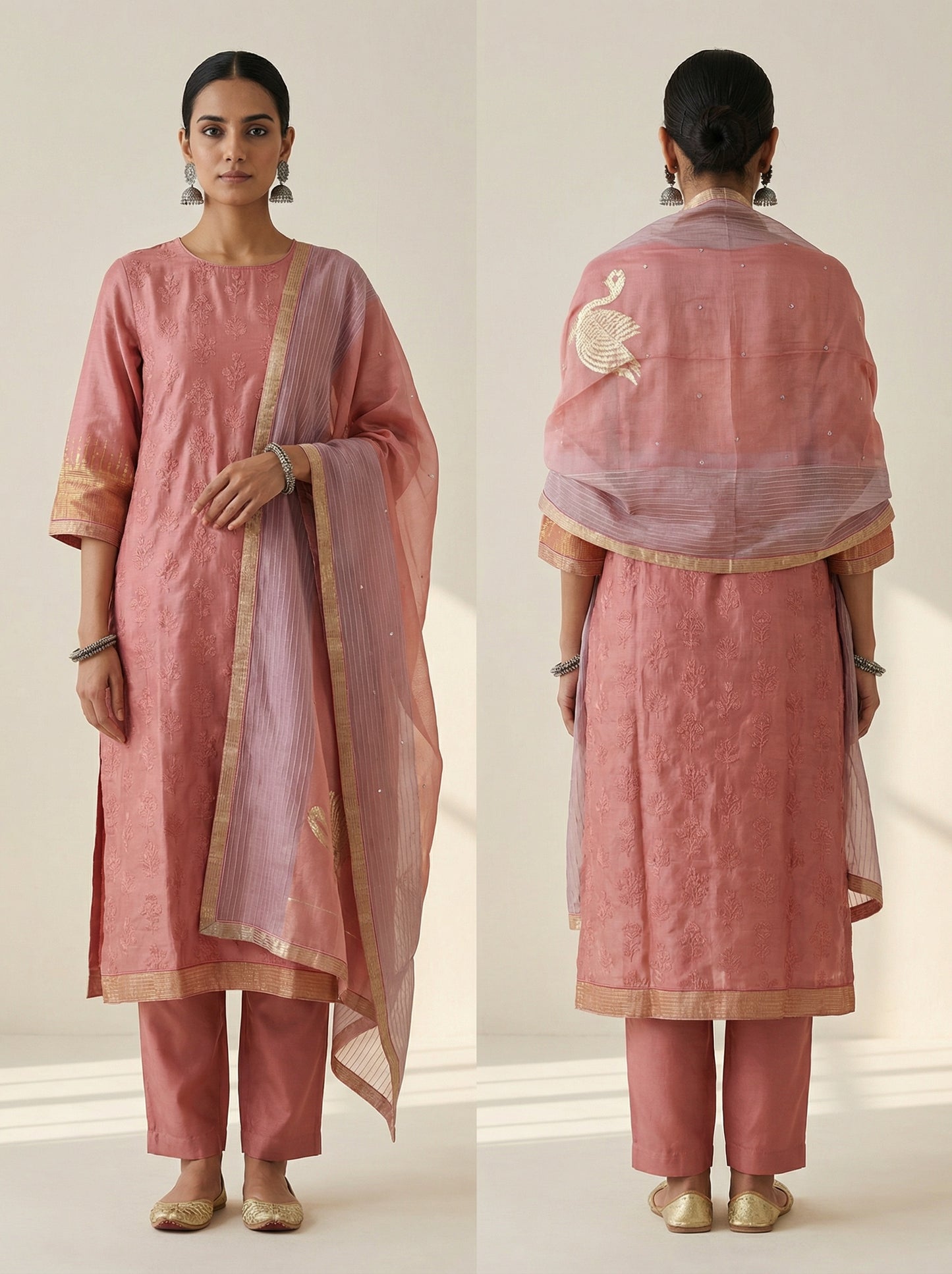 Semi Stitched Formal Chanderi Suitset