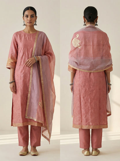 Semi Stitched Formal Chanderi Suitset
