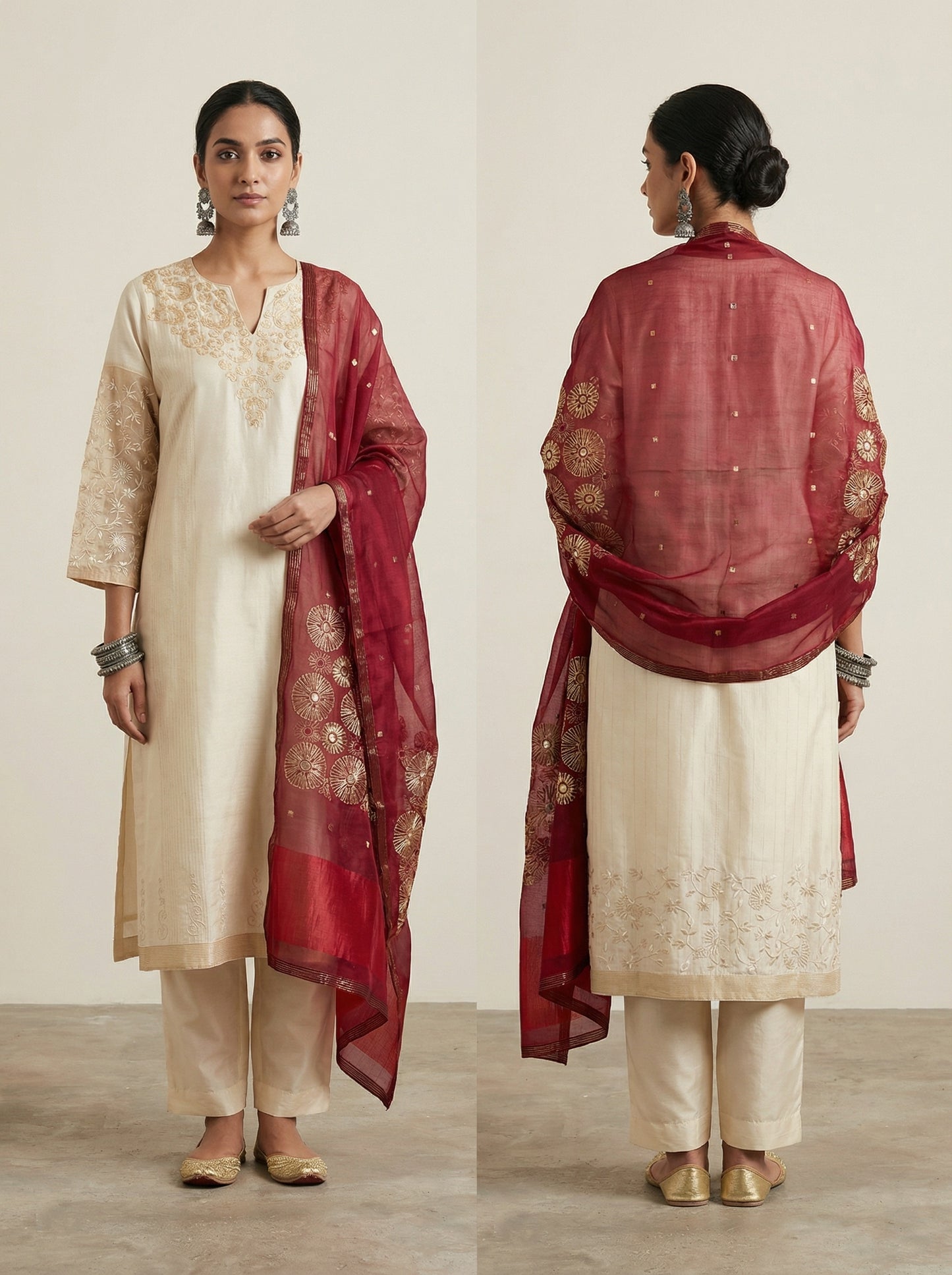 Semi Stitched Formal Chanderi Suitset