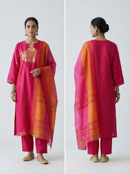Semi Stitched Formal Chanderi Suitset