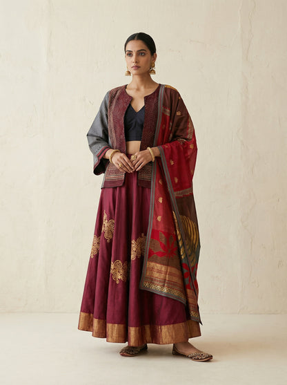 Semi stitched Formal Skirtset