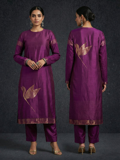 Semi Stitched Formal chanderi Kurta