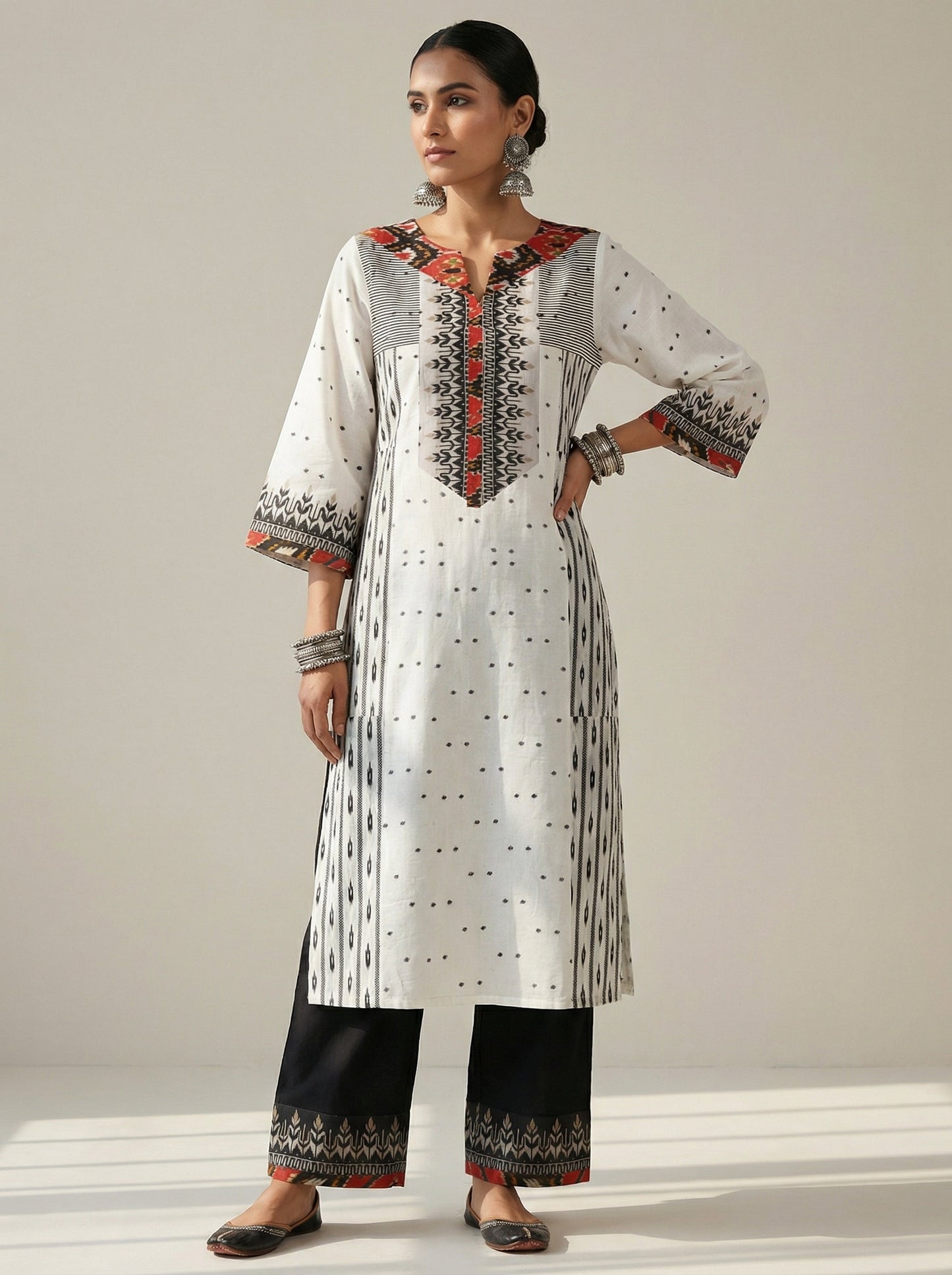 Semi Stitched Formal Cotton Kurta VISHAL KAPUR