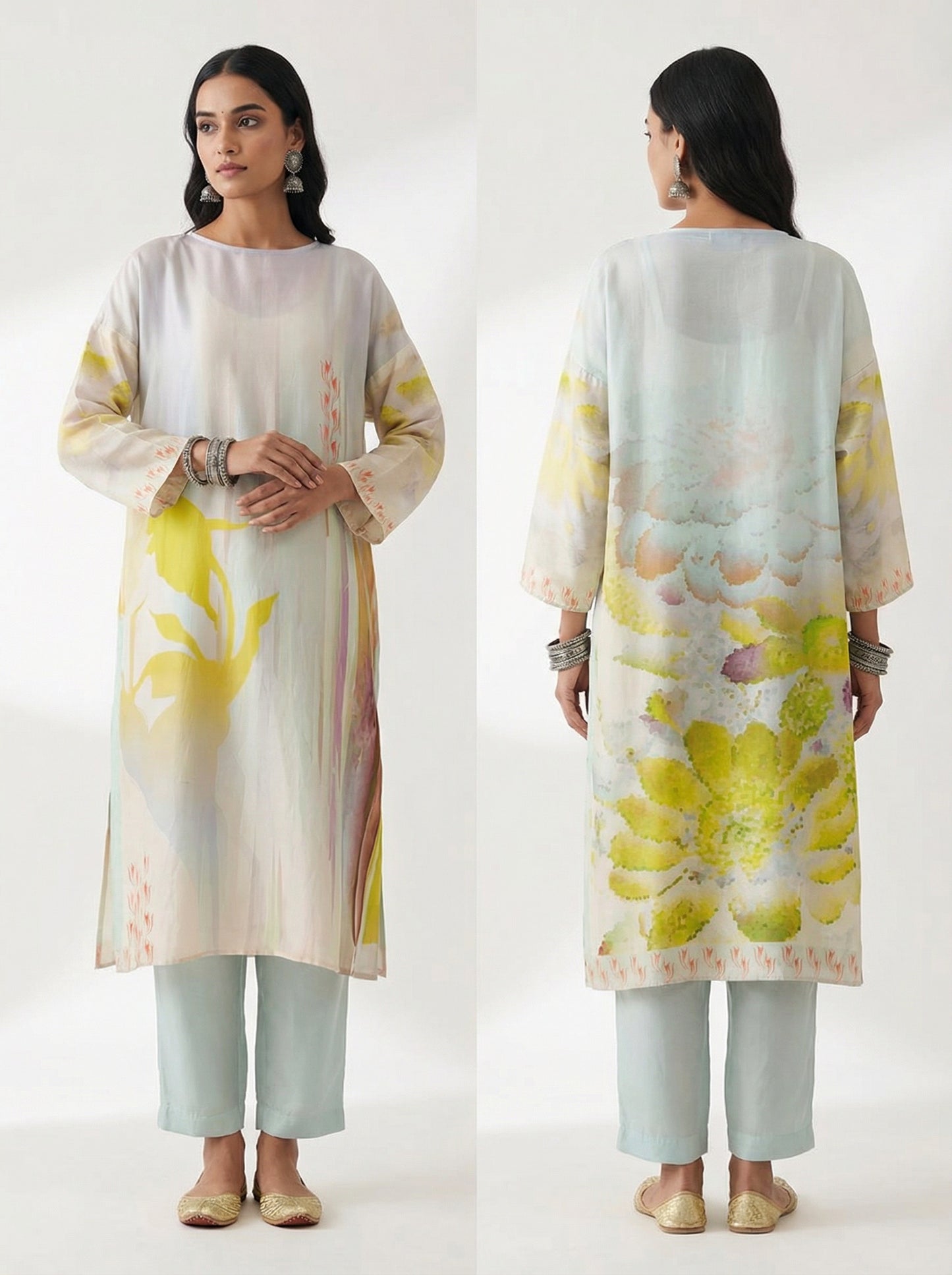 Semi Stitched Cotton kurta