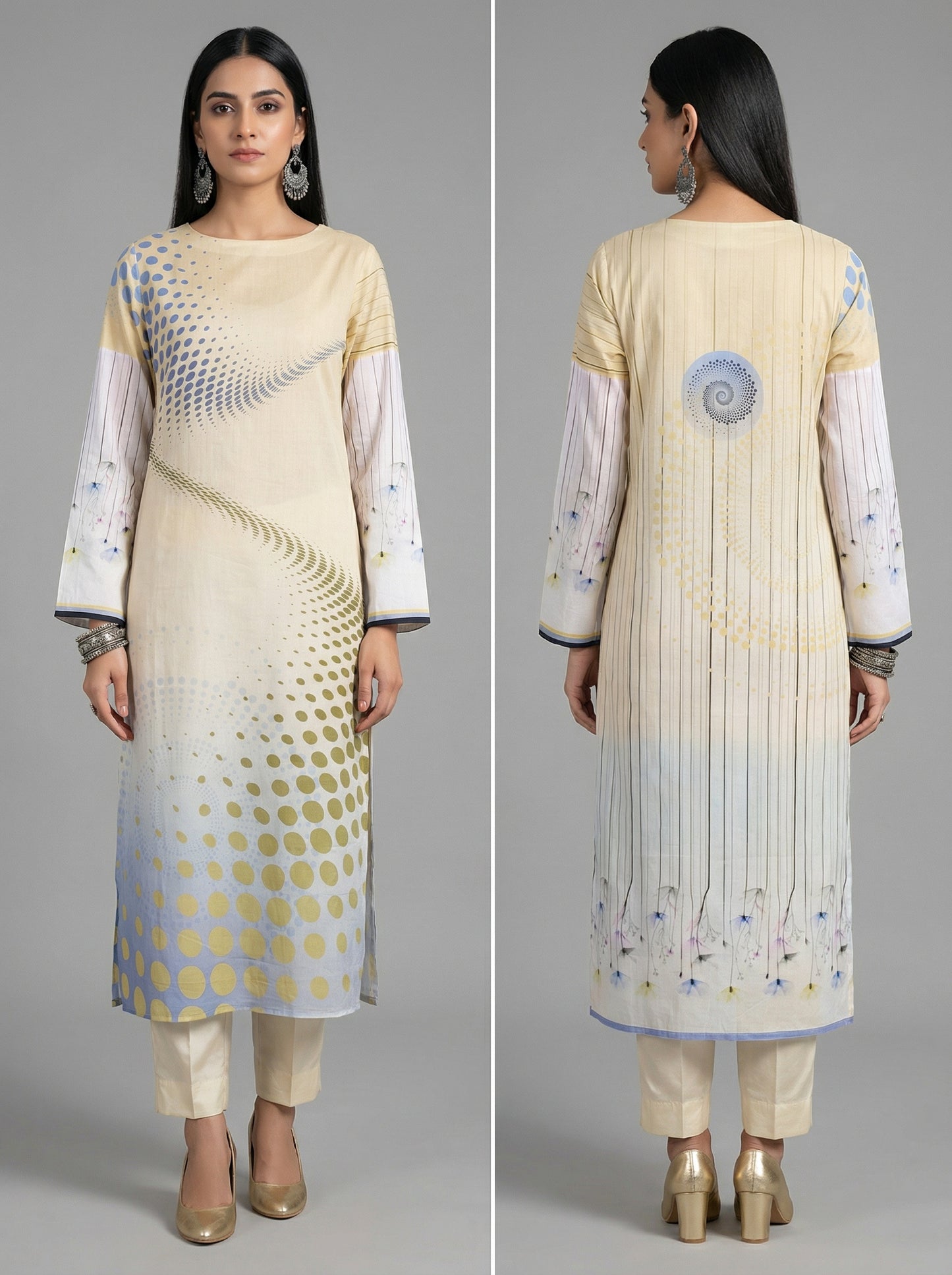 Semi Stitched Cotton Kurta