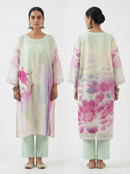 Semi Stitched Cotton lawn Kurta