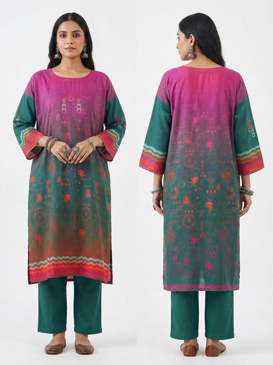 Semi Stitched Cotton Modal Casual kurta
