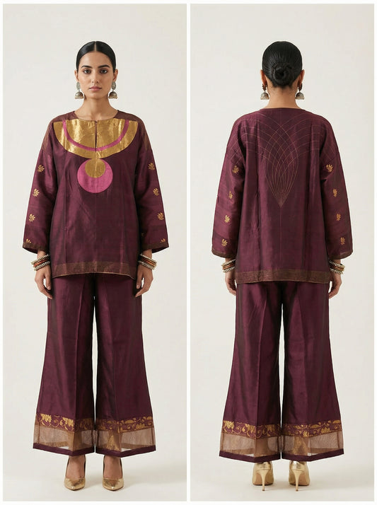 Indowestern Chanderi Formal Coordset