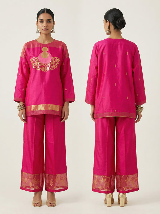 Indowestern Chanderi Formal Coordset