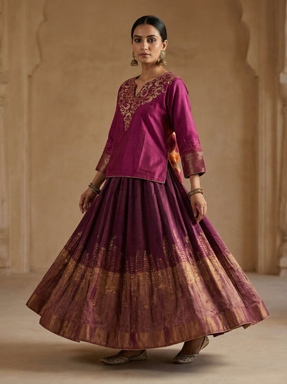 Semi stitched Formal Skirtset