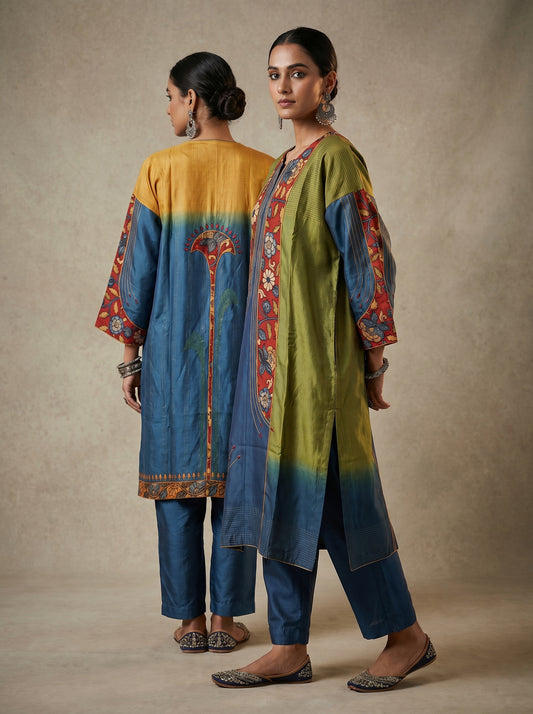 Semi Stitched Chanderi Formal kurta