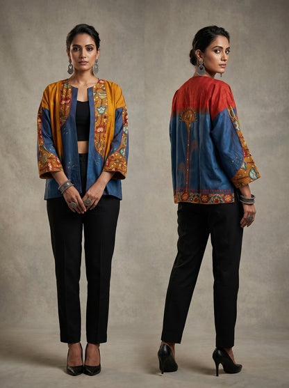 Semistitched Chanderi Jacket
