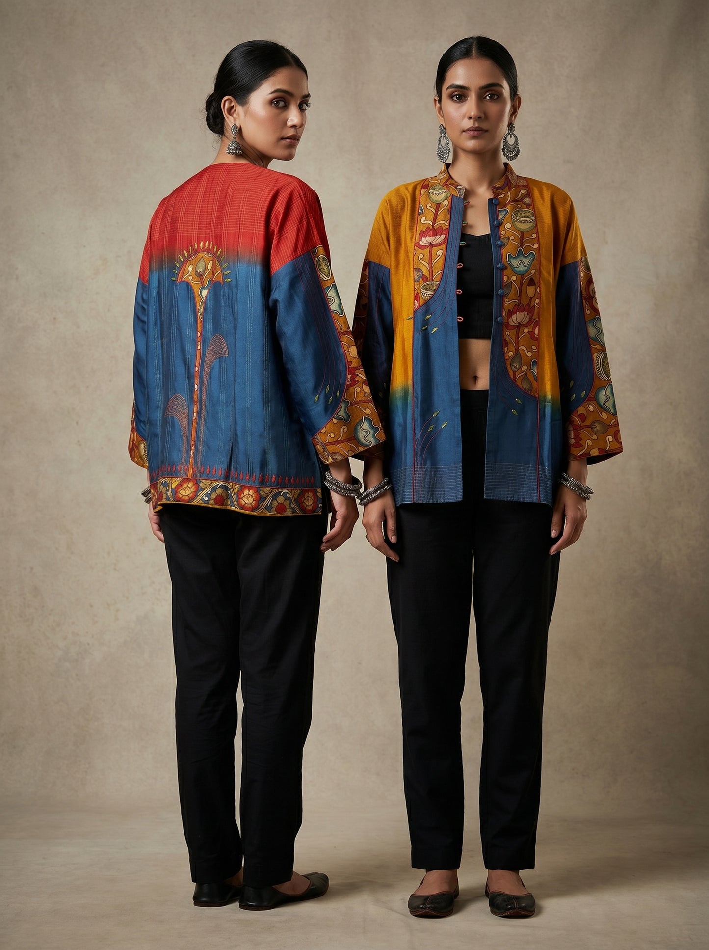 Semistitched Chanderi Jacket