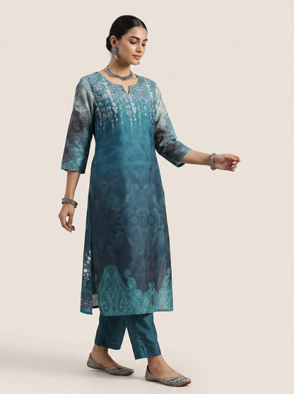 Semi Stitched Chanderi Casual kurta