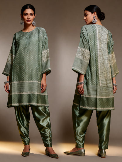 Semi Stitched Chanderi Casual kurta