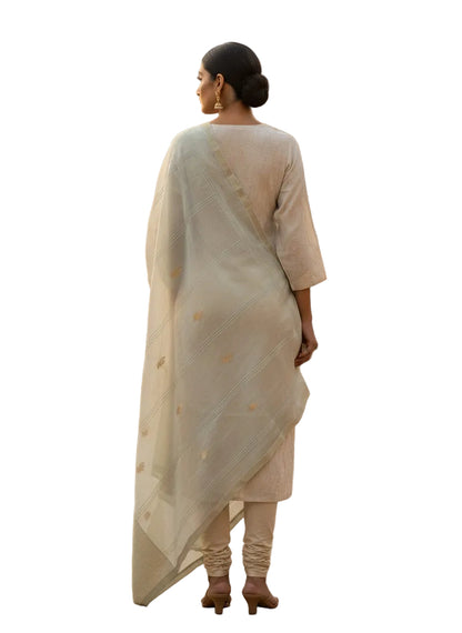 Semi Stitched Formal chanderi Suitset