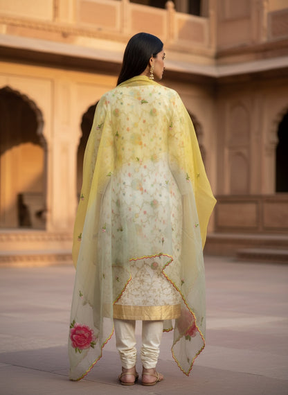 Semi Stitched Formal chanderi Suitset